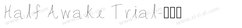 Half Awake Trial字体转换